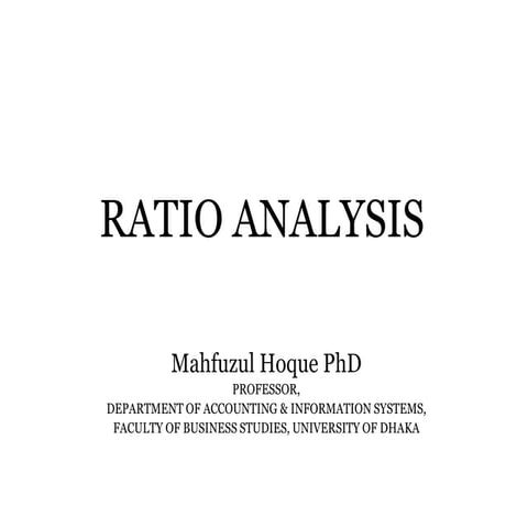 Ratio analysis mf h
