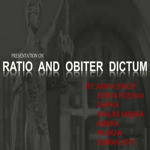Ratio and obiter dictum