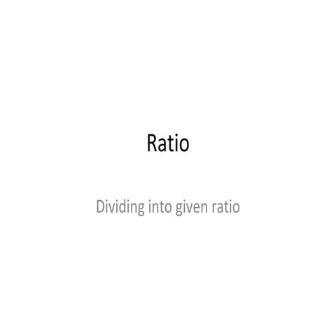 Qwizdom - Ratio dividing