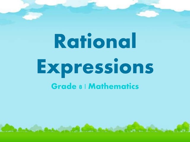 Rational Expressions | PPT