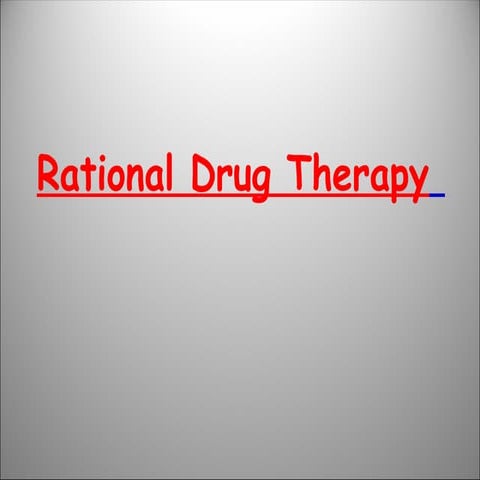 Rational drug therapy with irrational combinations | PPT