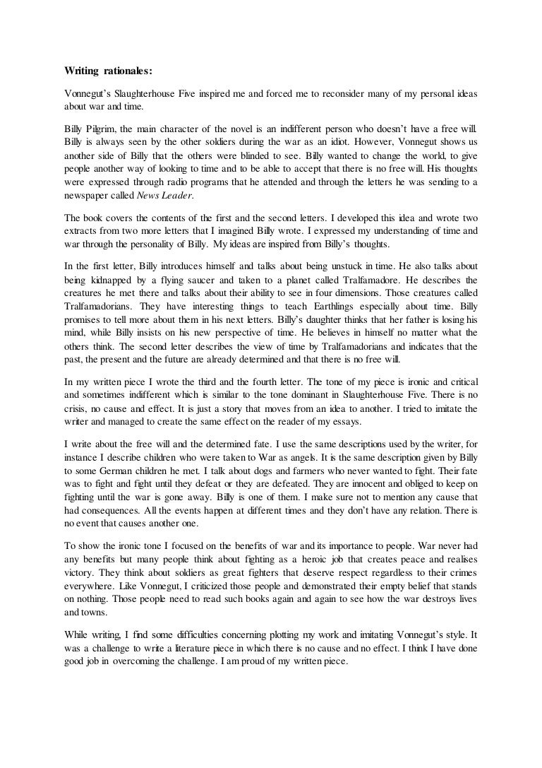slaughterhouse five essay