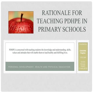 Rationale for teaching PDHPE in Pri...