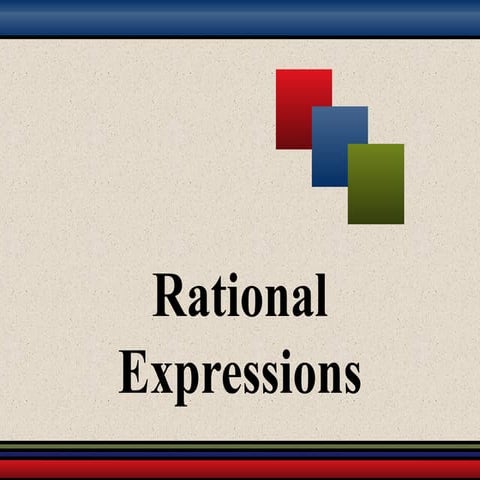 Rational Algebraic Expression Math 8.ppt