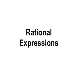 Rational expressions