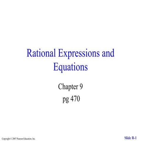 Rational expressions and equations