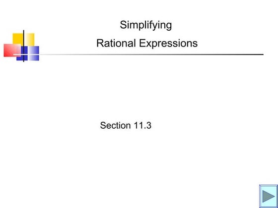 Rational expressions ppt