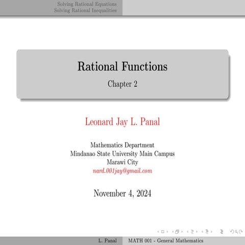 Rational Function############# Rational function | PPT