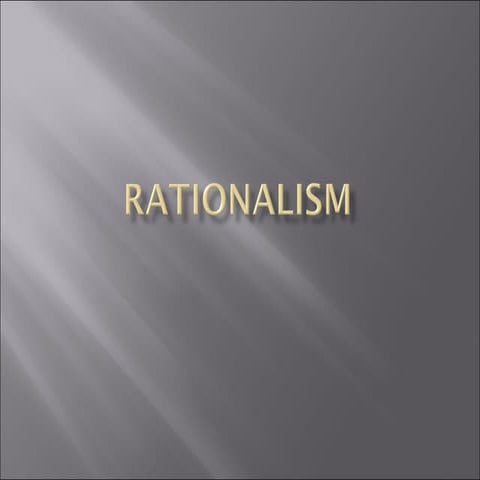 Rationalism report