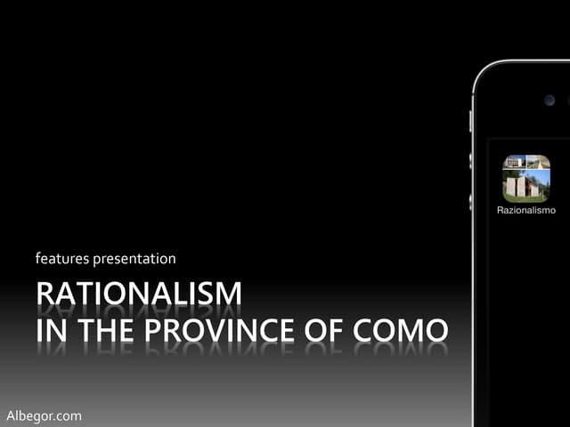 Rationalism in the Province of Como