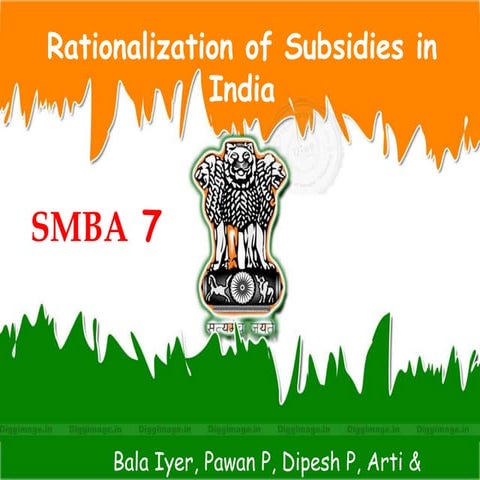 Rationalization of subsidies