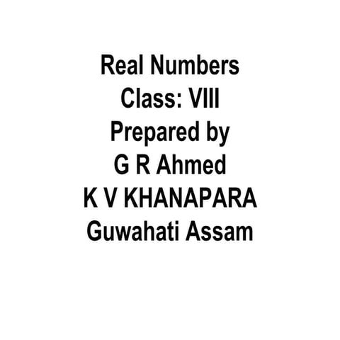 Rational number for class VIII(Eight) by G R AHMED , K V KHANAPARA