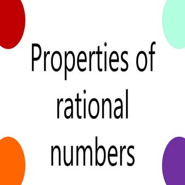 Properties of Rational Numbers | PPTX | Real Estate Renting and Leasing ...