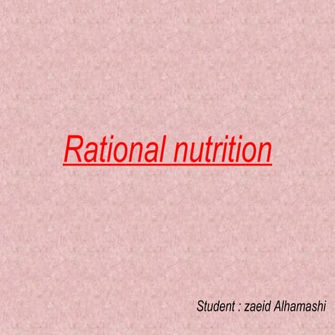 Rational nutrition | PPT