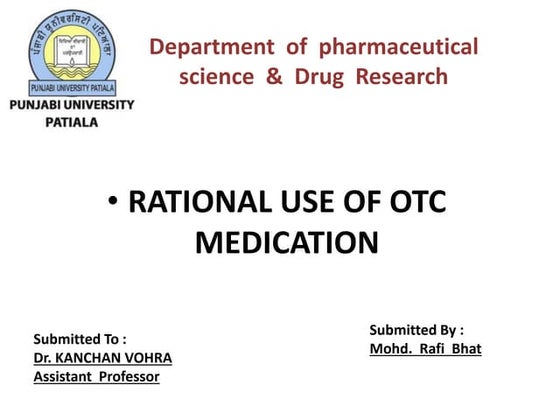 OTC DRUGS (OVER THE COUNTER) | PPT
