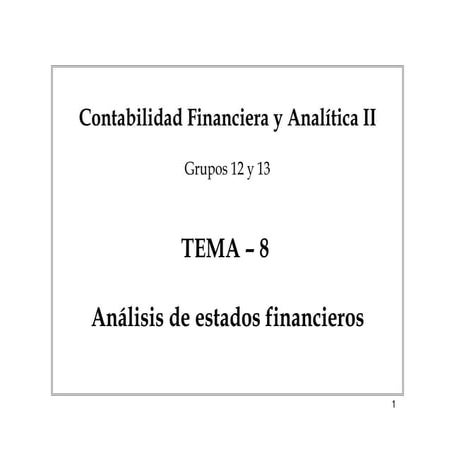 Trabajo Final de Contabilidad y Análisis Financiero | PDF