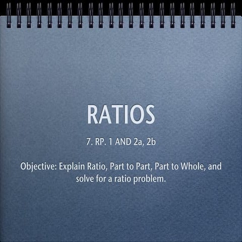 Ratios part/part and part/whole