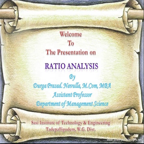 Ratio Analysis ppt