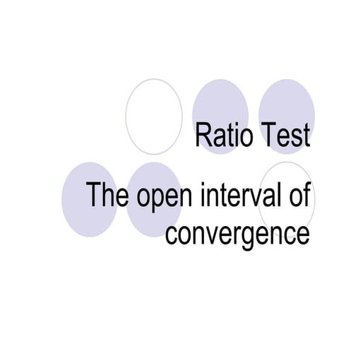 BC Calculus 10-6 Ratio and Root Tests | PDF