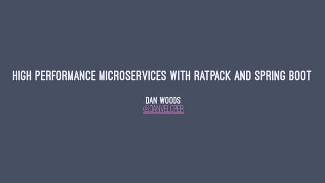 High Performance Microservices with Ratpack and Spring Boot