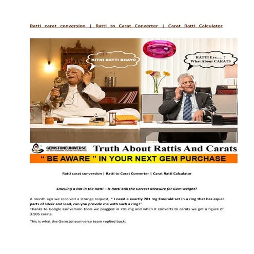 Ratti carat conversion |Gemstoneuniverse | Natural gemstones | DOC