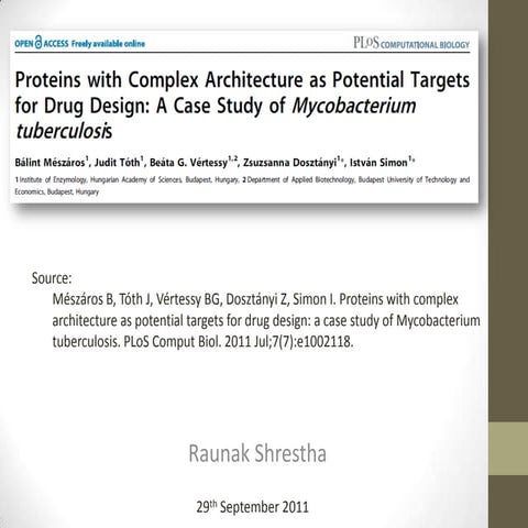 Proteins with complex architecture as potential targets for drug design: a ca...