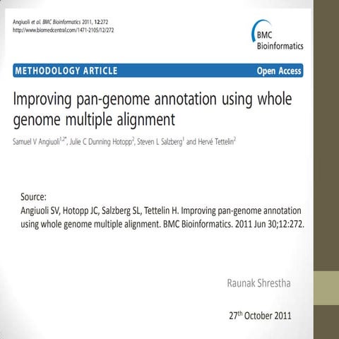 Improving pan-genome annotation using whole genome multiple alignment