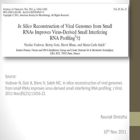 In silico reconstruction of viral genomes from small RNAs improves virus-deri...