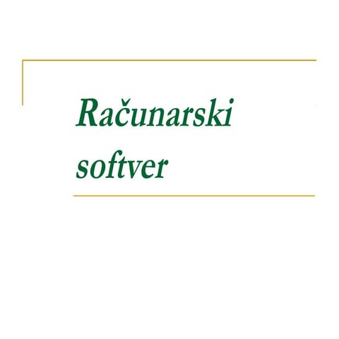 Računarski softver