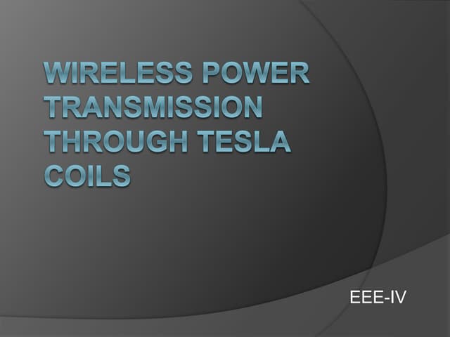 Wireless Power Transmission through TESLA COILS Circuit Diagram