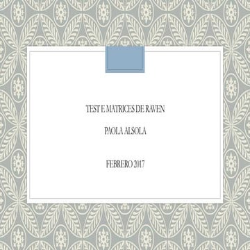 Test de Matrices de Raven 