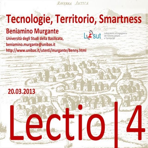 Tecnologie, Territorio, Smartness