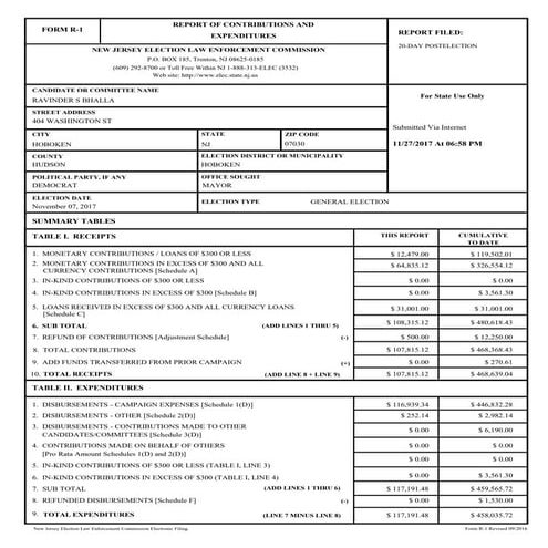 Ravi Bhalla November ELEC 2017 