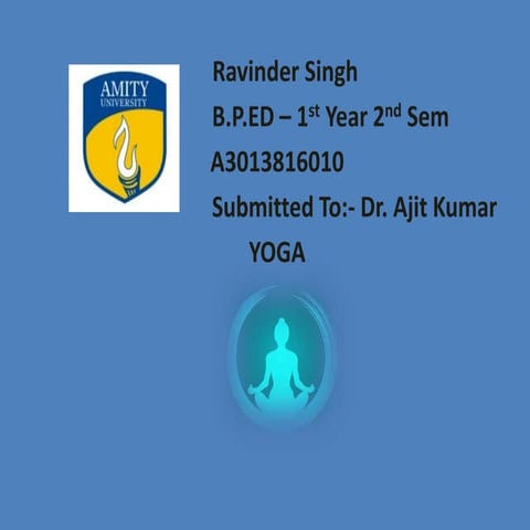 YOGA ASANA By RAVINDER SINGH