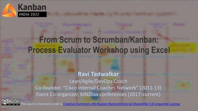 Kanban India 2022 | Ravi Tadwalkar |  From Scrum to ScrumBan/Kanban: Process ...