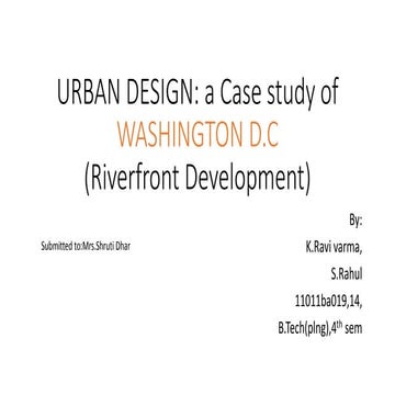 Urban Design:of washington DC,River front development