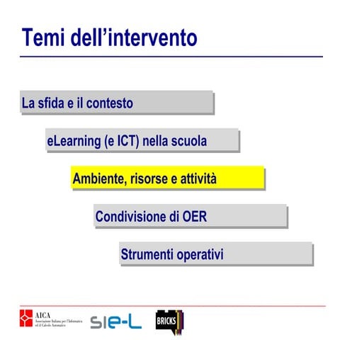 Strategie eLearning, condivisione della conoscenza e produzione di OER - 2