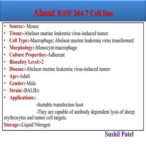 Raw264.7 Cell line | PPTX