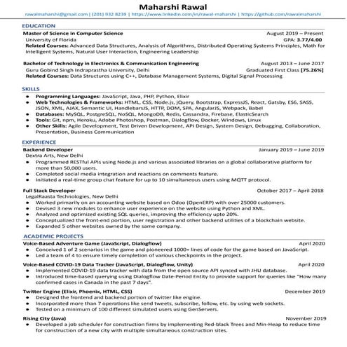 Maharshi Rawal - Software Developer