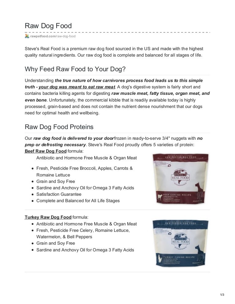raw dog food delivered