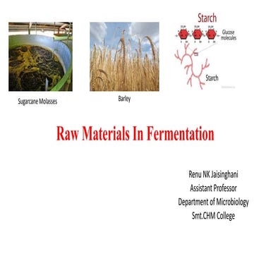 Raw materials in fermentation | PPT