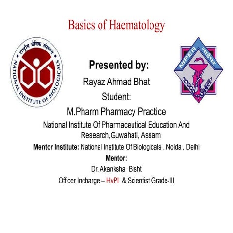 Basics of Haematology