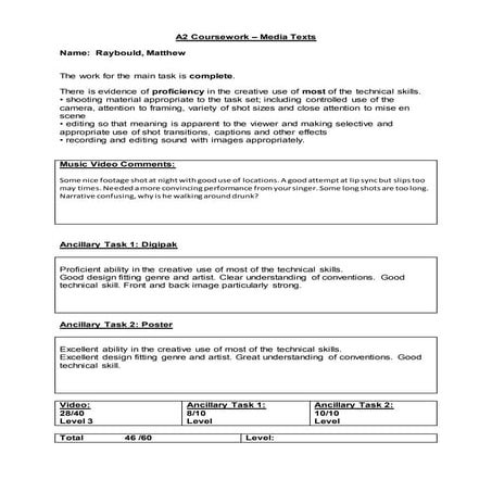 Raybould, matthew cw feedback