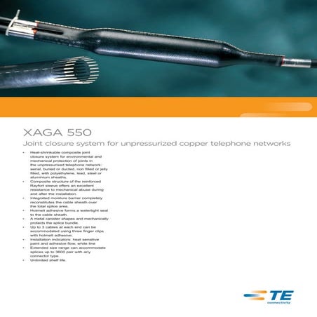 Raychem Tyco XAGA 550 Joint Closure (Unpressurized Copper Telephone Networks)