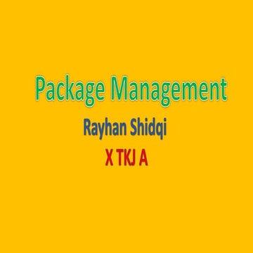 Package Management by Rayhan Shidqi