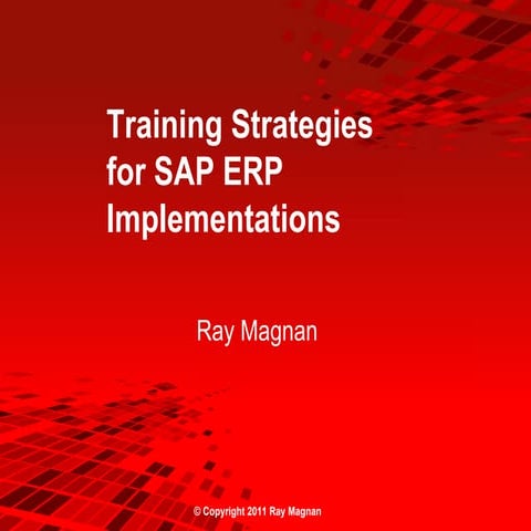 Ray Magnan - SAP ERP Training Strategies