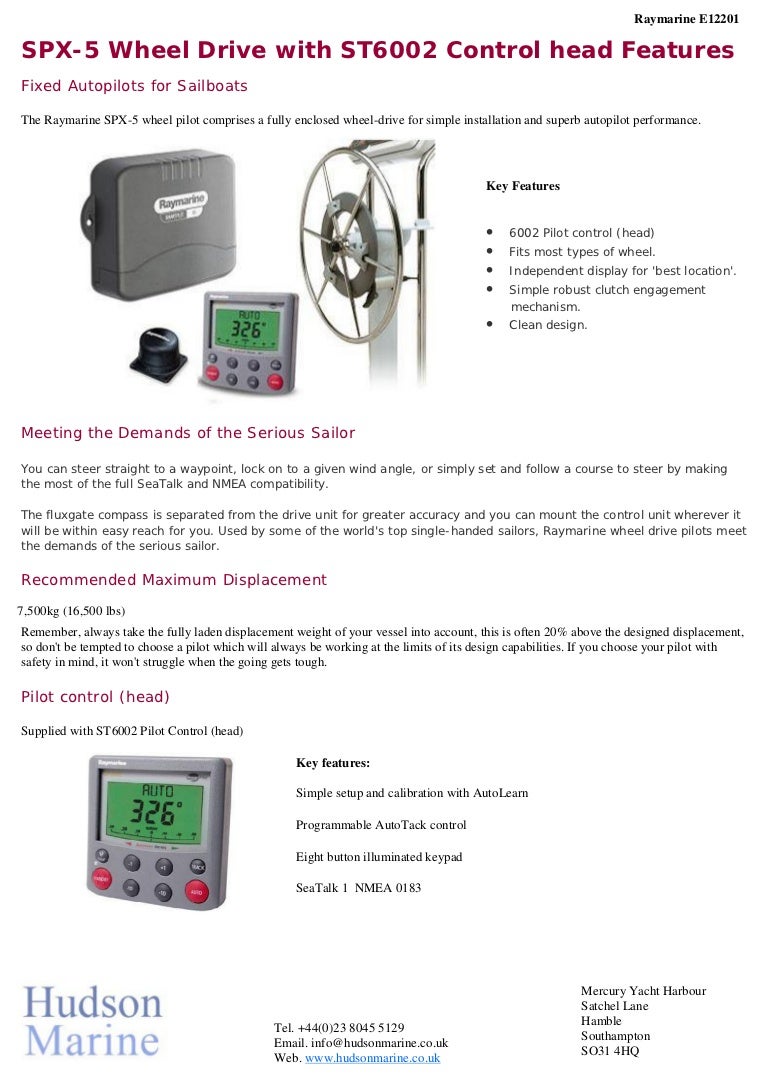 Raymarine e12201 features