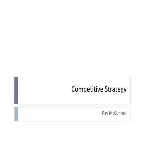 Ray mc connell competitive strategy