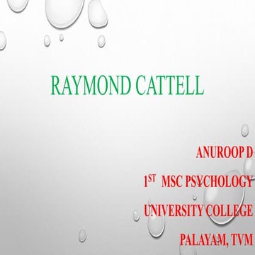 Raymond cattell | PPTX