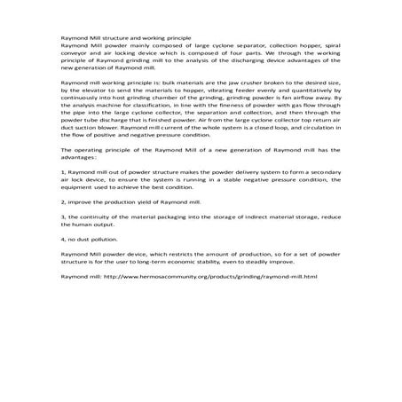 Raymond mill structure and working principle